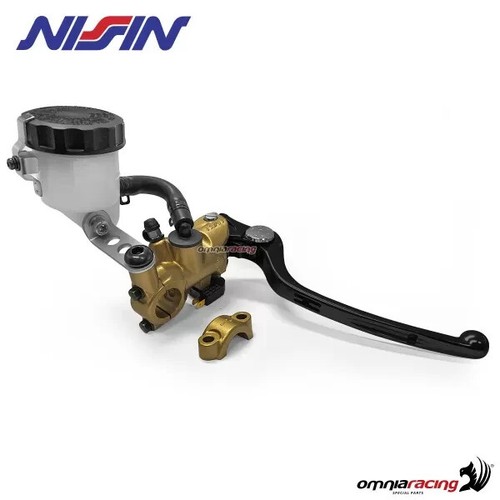 Pompa freno radiale anteriore Nissin 17mm oro leva nera - Imagen 4 de 4