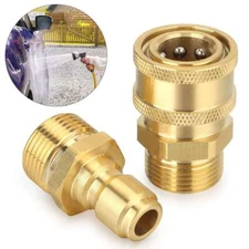 Pressure Washer Quick Disconnect Adaptor Set M22-15mm to 3/8" Quick Release