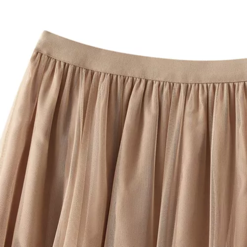 Dulce Falda de Malla para Pastel de Tul Elegante Cintura Elástica Hada Larga Línea A Tutú Falda - Imagen 39 de 41