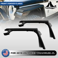 for 2018-2025 Jeep Wrangler JL JLU Front Fender Flares Off-road Heavy Duty Steel