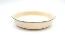 1 Lenox China Moonspun  Coupe Soup Pasta Bowl Cream Ivory & Platinum 7.5"