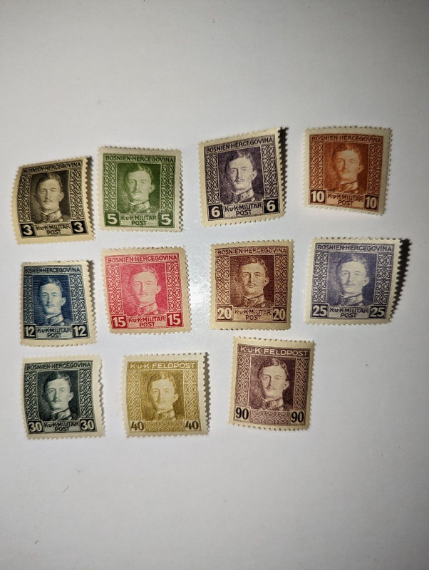 Austria Military Stamps 1917 MNH 9 Bosnia Hercegovina