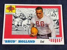 F4-14 FOOTBALL CARD - BRUD HOLLAND CORNELL ALL AMERICAN -1955 TOPPS - CARD #39