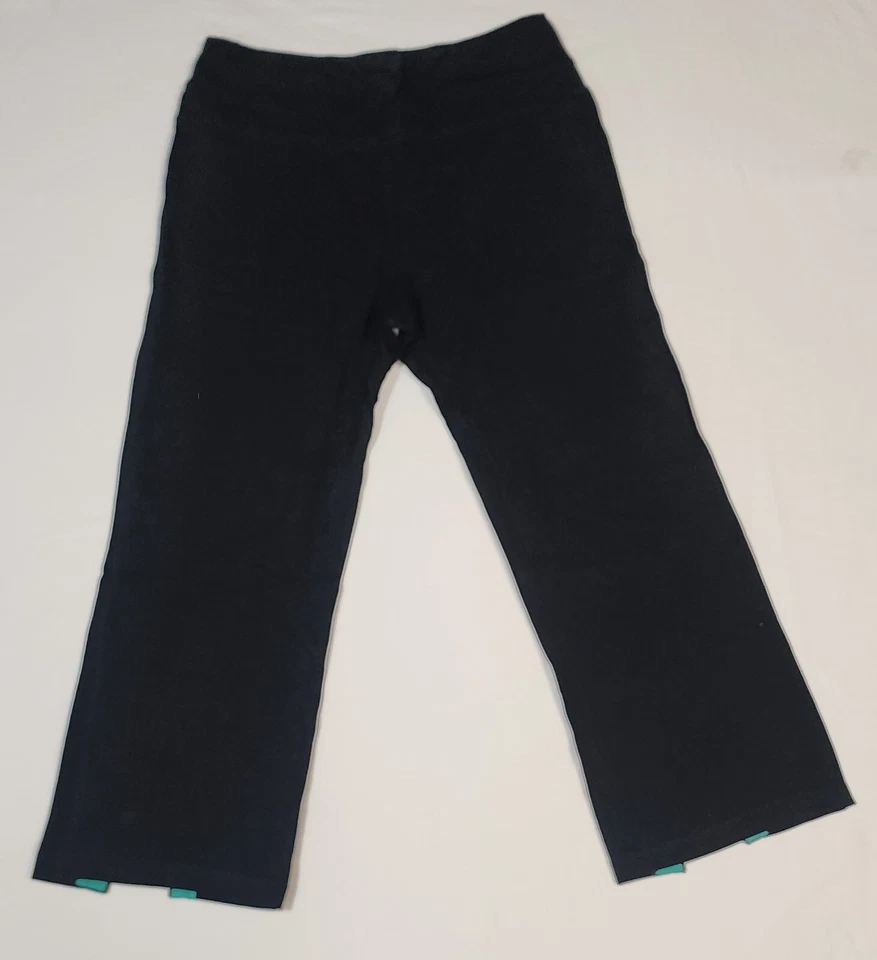 GapBody Mujeres Negro Turquesa Ejercicio Yoga Entrenamiento Capri Pantalones Leggings Talla S Foto 3 de 4