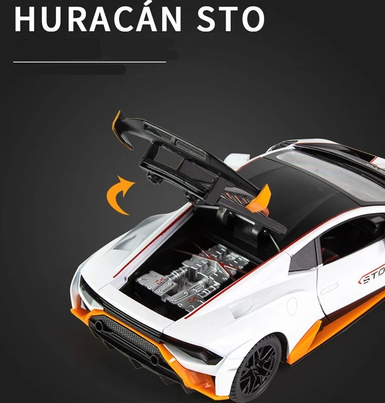 1:24 HURACAN STO Aleación Coche Deportivo Modelo Metal Juguete Modelo Simulación Niños Juguete Regalo Foto 2 de 4