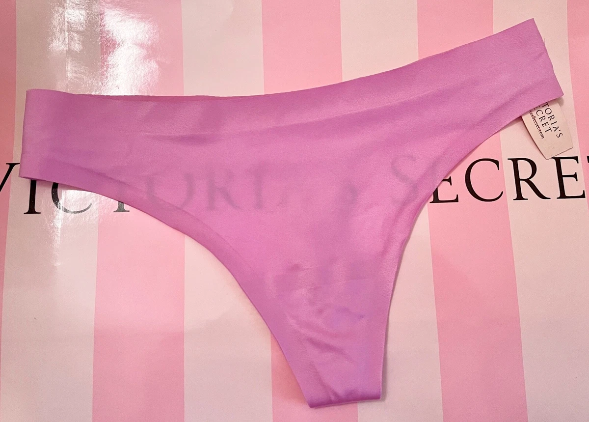 Victoria's Secret Pink No Show Seamless Thong Panty Mauve Size Medium NWT