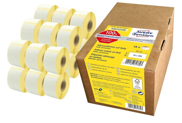 Avery Zweckform AS0722390 Avery Zweckform Rollenetiketten, 89 X 36 Mm, GroßPack-image