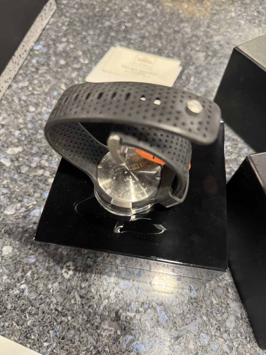 Nike Heritage 1/100 Chronograph Watch Wc0052 Silver Black Extra