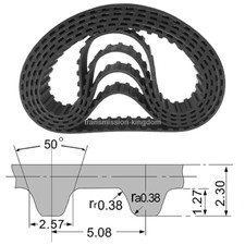XL Rubber Pulley Timing Belt Close Loop Synchronous Drive Belt 10mm Width