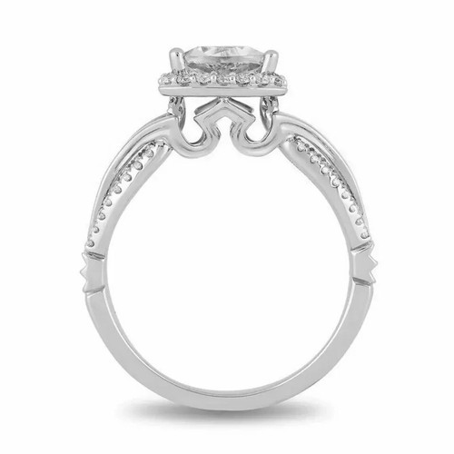 Engagement Trillion Moissanite Diamond 2.10Ct Christmas Gift Ring 14K White Gold - Picture 3 of 7