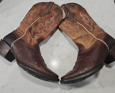 ARIAT Womens Boots Crossfire Caliente Size 10.5 B Brown Pink Leather Square 