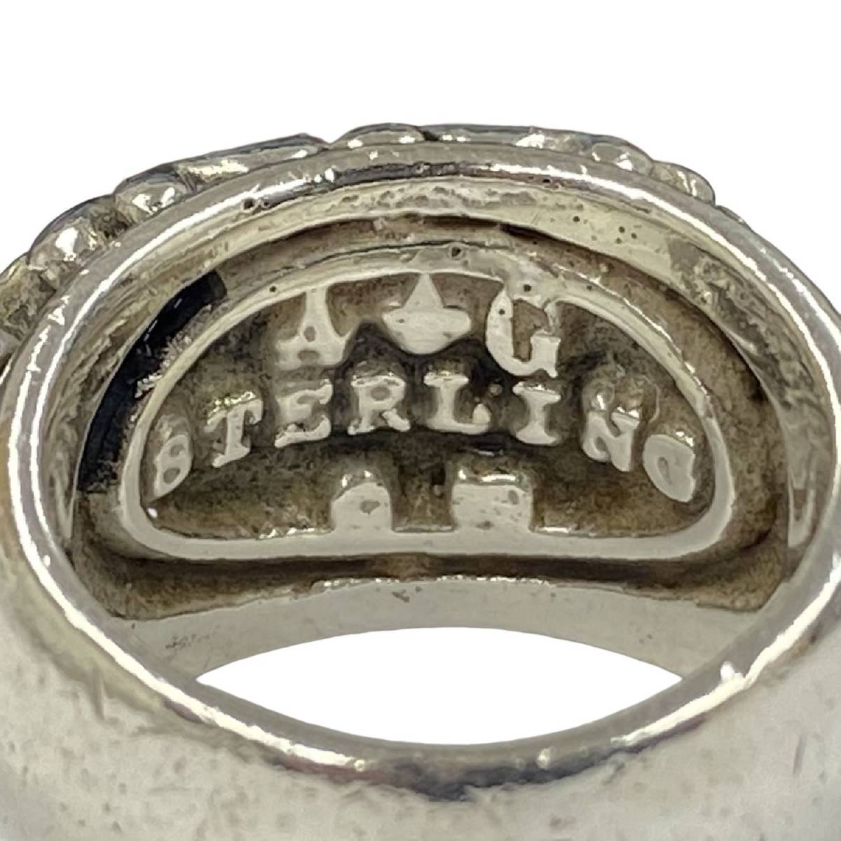 A&G floral cross ring silver925