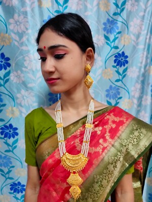 Fox Pearl CZ AD Stone Raani Har 11" Long Indian Necklase Earrings Set ja39 | eBay Fox Pearl CZ AD Stone Raani Har 11" Long Indian Necklase Earrings Set ja39 | eBay