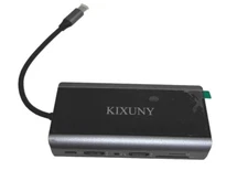 Kixuny USB C Docking Station Dual Monitor 14-in-1 100W Wireless Charger 5 USB