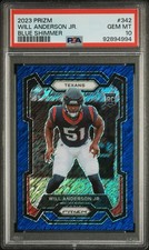 Will Anderson 2023 Panini Prizm  Blue Shimmer Prizm /25 (RC) #342 PSA 10 