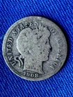 1908-D Barber Dime 10C Silver Circulated Denver Mint United States Coin (171)