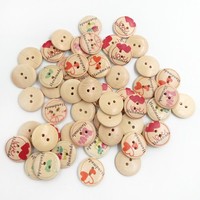 50 Pcs KnöPfe Aus Holz Assorted Buttons Handmade Label Zum AnnäHen