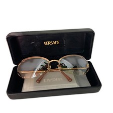 Versace Vintage Gold Medusa Rimless Sunglasses Y2K Unisex MOD N37 N30/537