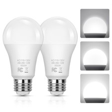 3 Way Light Bulbs 40 70 100W Incandescent 2 Pack, Daylight White 5000k