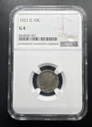 1921 D Mercury Dime NGC G4