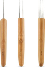 3-Pack Dreadlock Crochet Hooks   0.5mm Hair Loc  Braid Tool