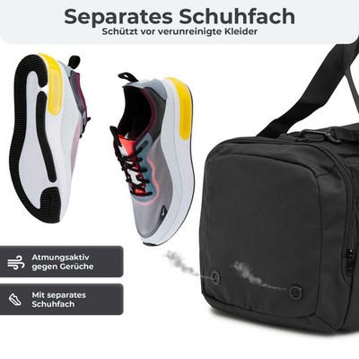 Sporttasche Mit Schuhfach & Nassfach – Wasserdicht, Leicht, Für Fitness, Schwimmen & Reisen