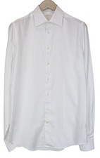 Suitsupply Viaggiatore Uomo Formalhemd 39L/15 1/2L Slim Cotone Bianco Manica