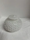 Vintage Hobnail White Milk Glass Light Shade Globe Dome Ceiling Fixture Lamp