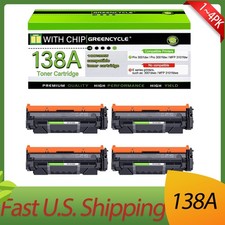 1-4pk 138a W1380a Toner Cartridge With Chip For Hp Laser Jet Pro Mfp 3101fdw