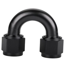 Female to Female Flare 180 Degree Swivel Coupler 10AN Black - 180 Degree