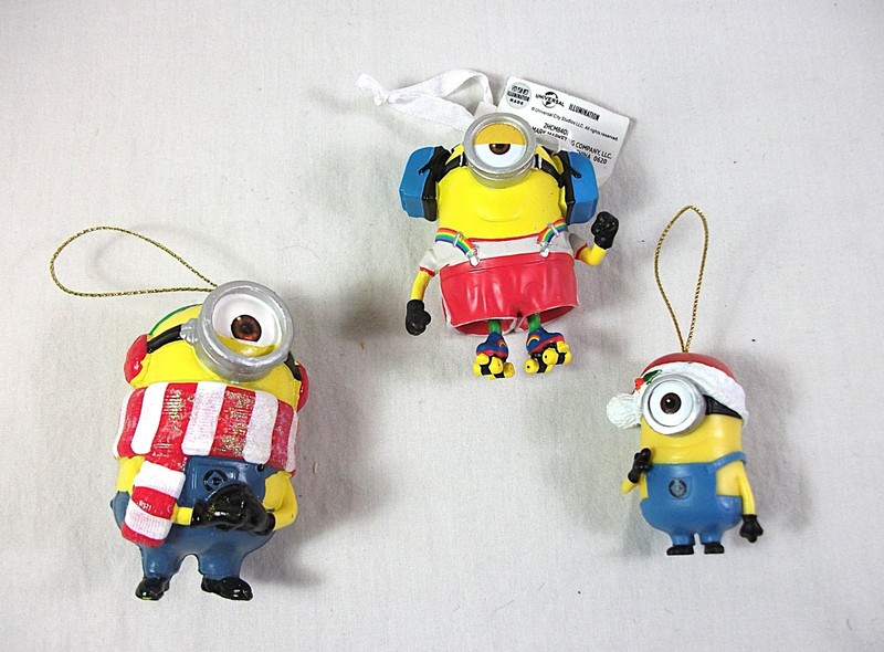 3 Minions Christmas Ornaments Universal Studio Hallmark