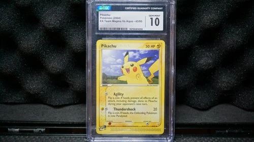 CGC 10 Pokémon TCG Pikachu Ex Team Magma vs Team Aqua 43/95 Regular Common