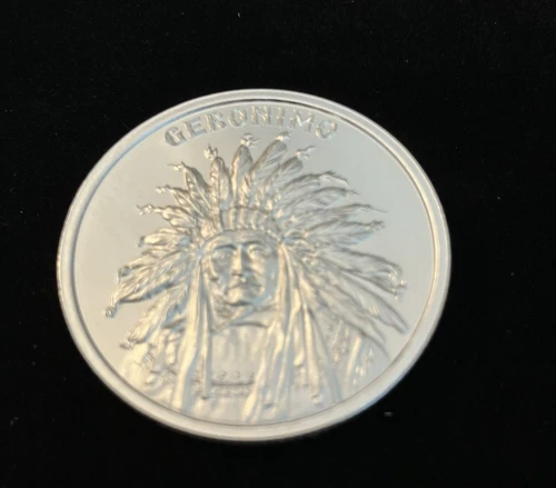 Wild West Legends Series Geronimo 1oz .999 Silver USA Made Round BU Intaglio