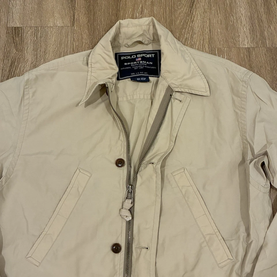 Chaqueta Polo Deportista Para Hombre Tostado Caqui Talla S Pequeña Deporte Caza Ralph Lauren Foto 3 de 4