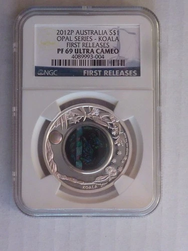 2012-P Australia 1Oz Silver Proof  Opal Koala $1 NGC PF69 Ultra Cameo ER