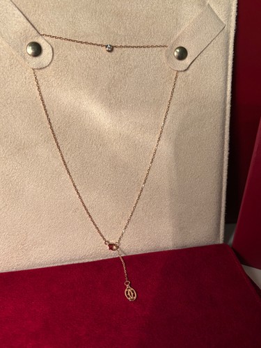 Cartier D'Amour Pendant Necklace 18K Rose Gold with 0.09 Diamond Small 16” in - Picture 8 of 12