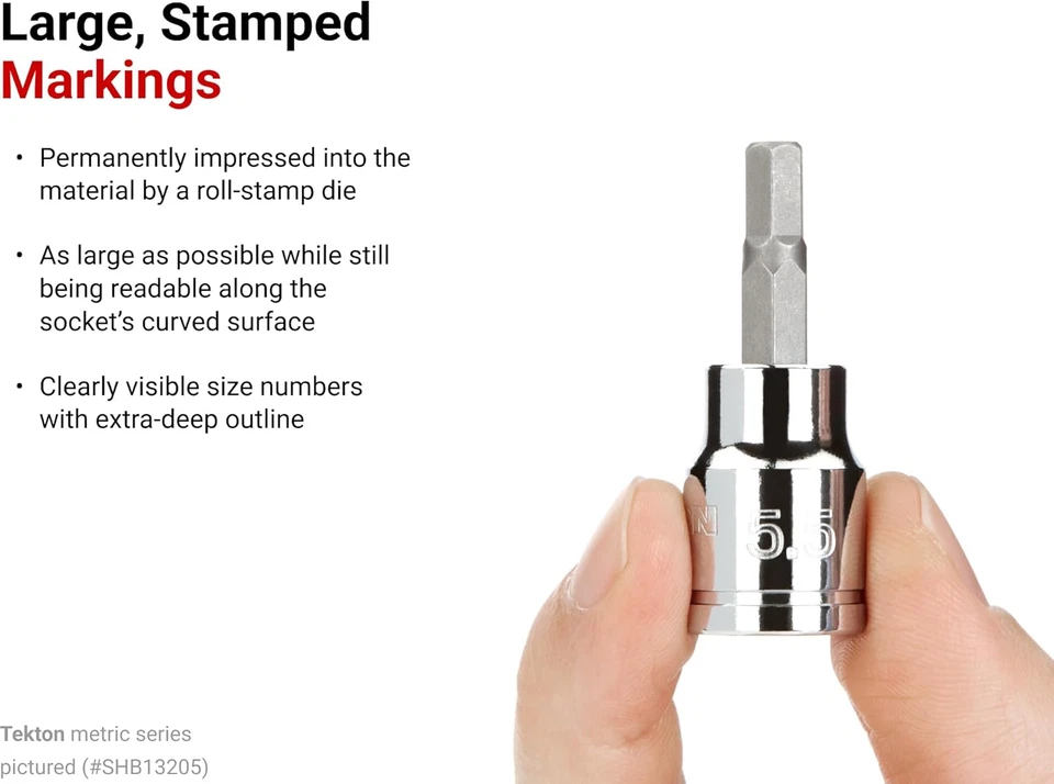 TEKTON 3/8 Inch Drive X 10 Mm Hex Bit Socket | SHB13210 - Image 4 of 4