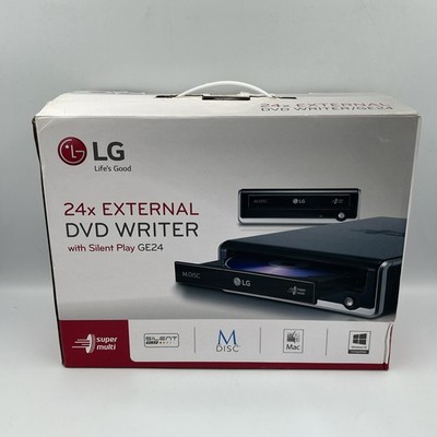 LG GE24 Portable External 24x Super-Multi DVD CD Burner Writer Open Box *Read*