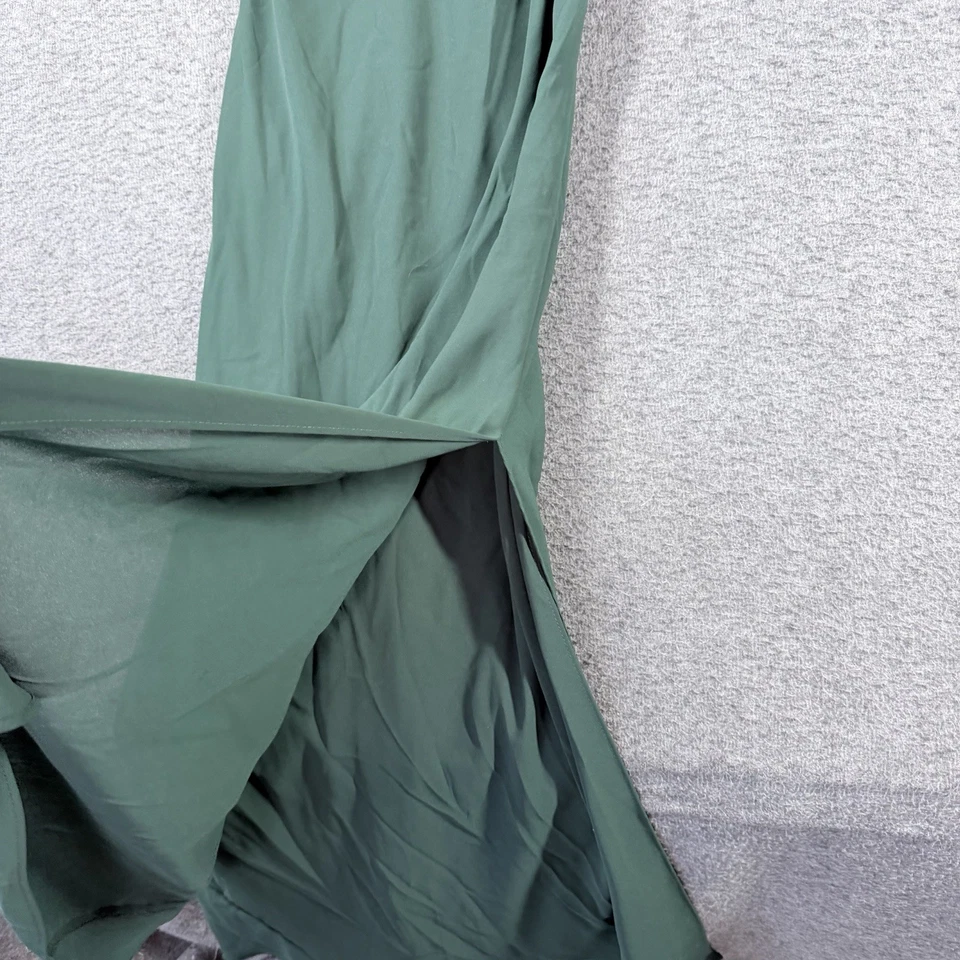 Vestido sin Mangas Vintage Años 90 Blondie Nite Para Mujer 6 Cazador Verde Maxi Vacaciones Terciopelo Foto 3 de 4