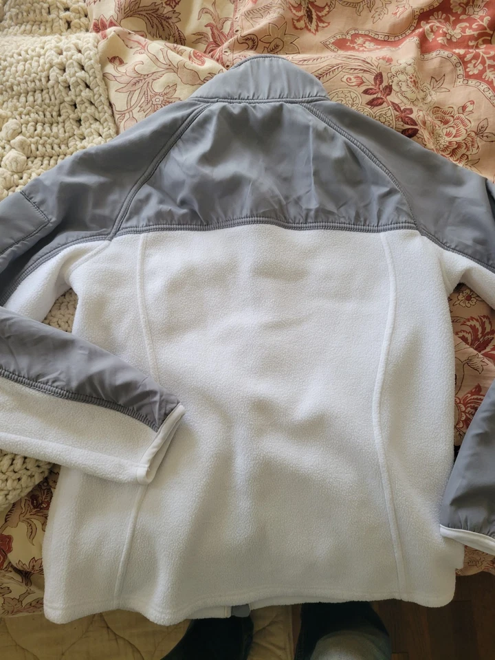 Fleece Jacket, White And Gray, Size L - Image 2 of 4