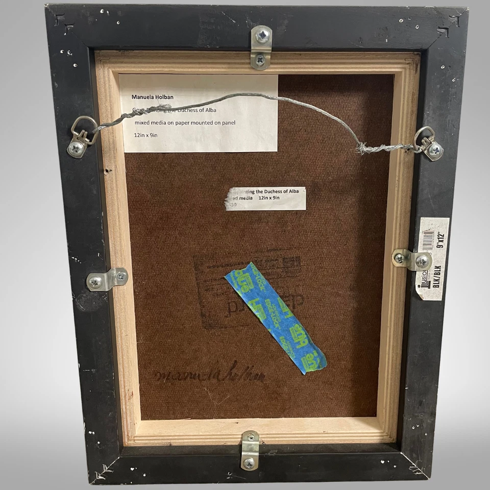 Manuela Holban Paintings – Goya Vanity Surrealist Expressionist Art Signed Set/3 - Image 4 of 4