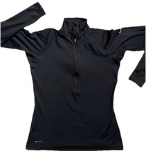 Nike Pro Jacket Women s Large Black Dri-Fit Slim Fit Track Full Zip Sportswear