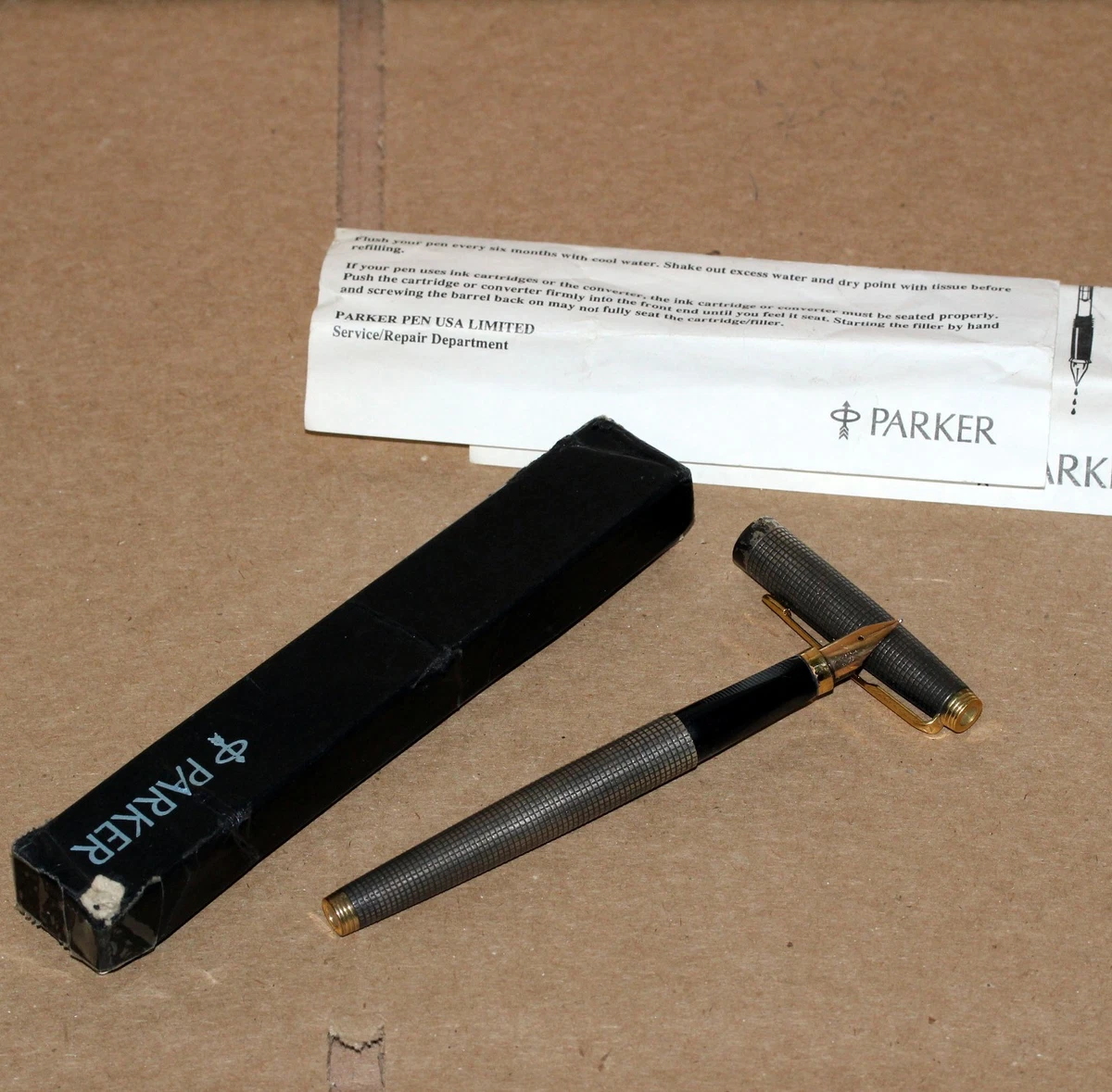 Parker Gold, 14K Nib Sterling Silver Collectible Fountain Pens for