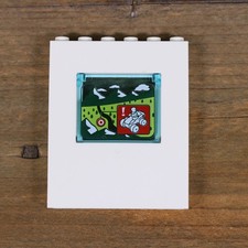 LEGO Wall Panel with window Mountains Tress Target Pattern 15627/60603pb010