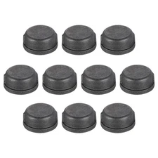 10 Pcs 1" Round Head Steel Threaded Pipe Fitting Caps, Black