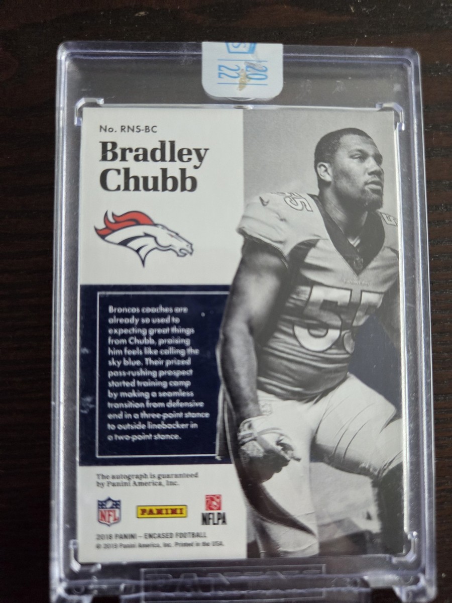 レア バンブルビー スラブ プレート Bradley Chubb 2022 Panini Honors 2018 Encased Rookie Notable
