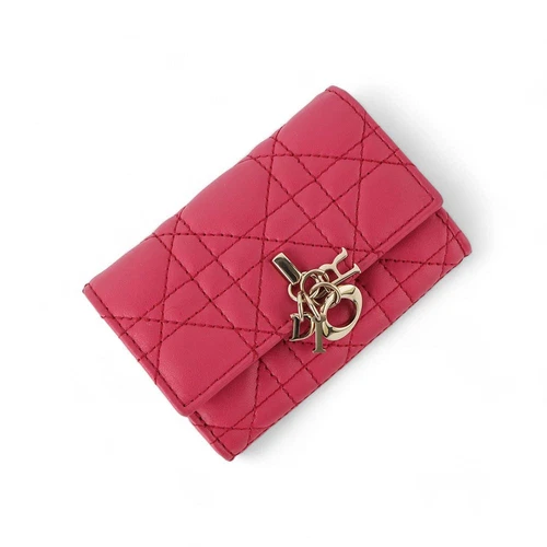 Portefeuille compact Dior Cannage glycine 33076 100411284