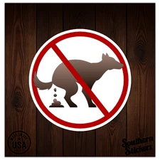 No Dog Poop - Vinyl Decal Sticker - Car Window Laptop - ebn8098