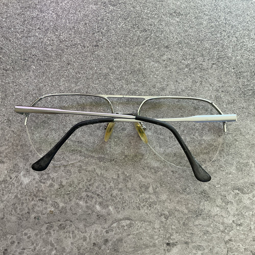 Vtg Christian Dior Eyeglasses Frames Only 57-16 Silver Tone Half Frames G1 - Picture 4 of 7