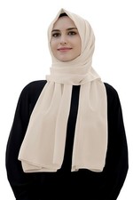 Opaque Medina Silk Hijab Women's Head Scarf Shawl Wrap Breathable Fabric